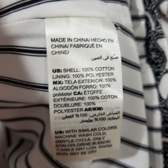 Chico's Jacket Size 3P XL Petite Black & White Embossed Floral 3/4 Sleeve Lined - Picture 8 of 12